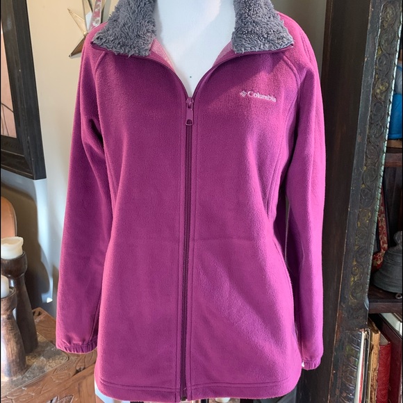 columbia omni heat purple jacket